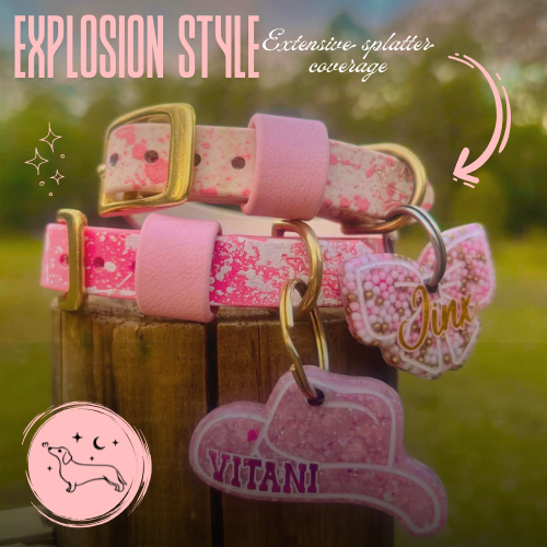 BioThane® 25m Classic Collar Paint Splatter CUSTOM Design